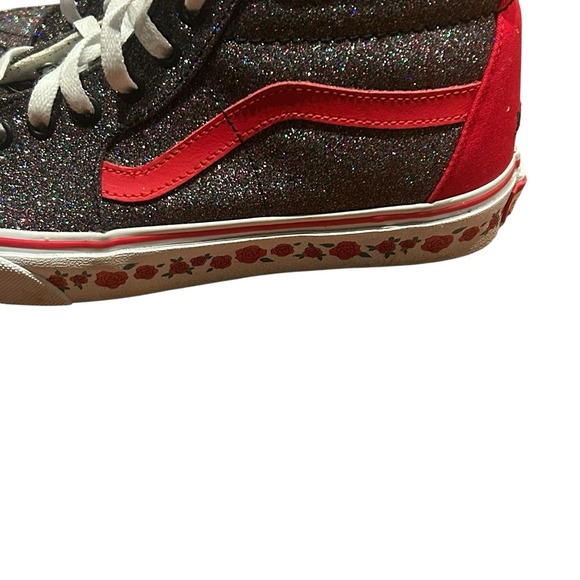 Vans CUSTOM SK8-Hi Canvas Skate Shoes Bedazzle Sparkle 1-1 Sz 9W/7.5M Sneakers - Picture 7 of 11